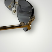 Infinity Rimless Sunglasses - Gold / Black (50)