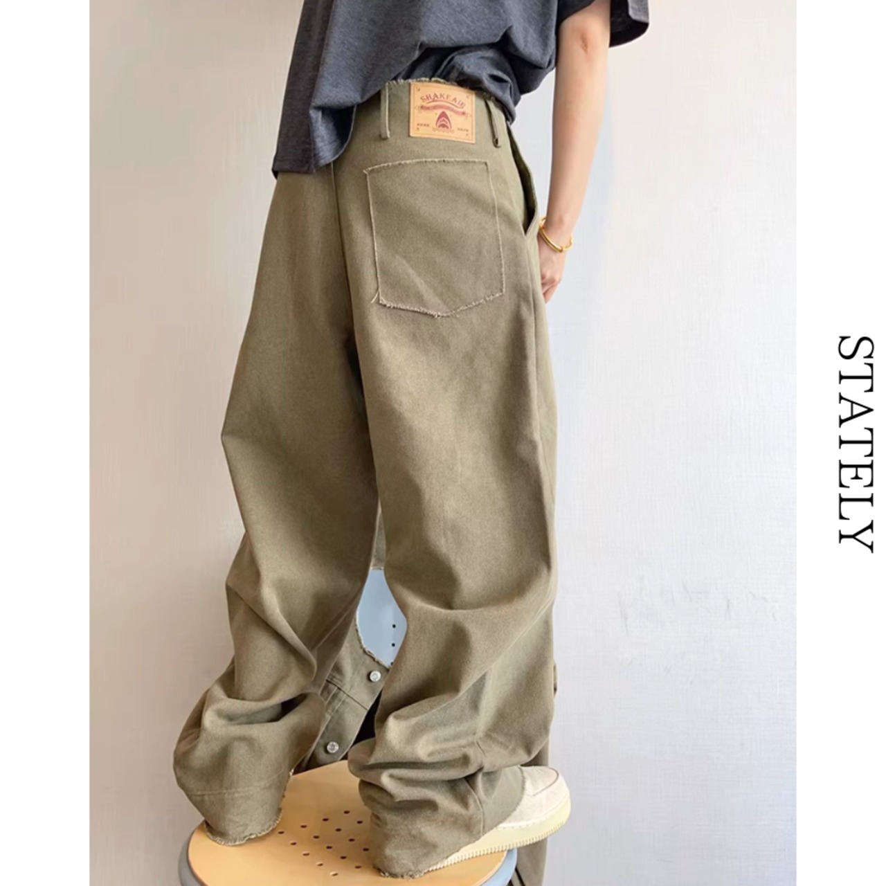 Loose Draping ワイドトラウザーパンツ_B32・画像6