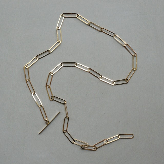 Oval flat Necklace Gold