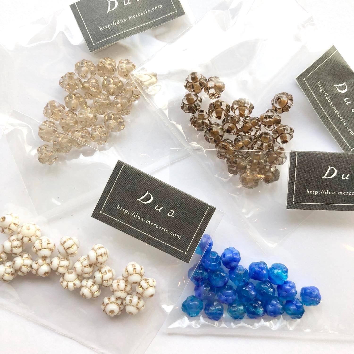 〈再入荷〉独楽風チェコ菱形ビーズパック(20p)