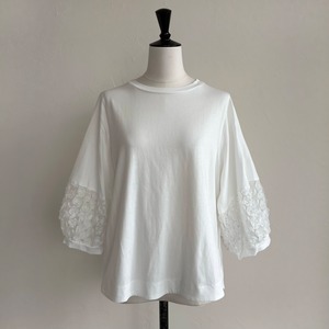 〈SELECT〉フラワーレーススリーブプルオーバー 266211