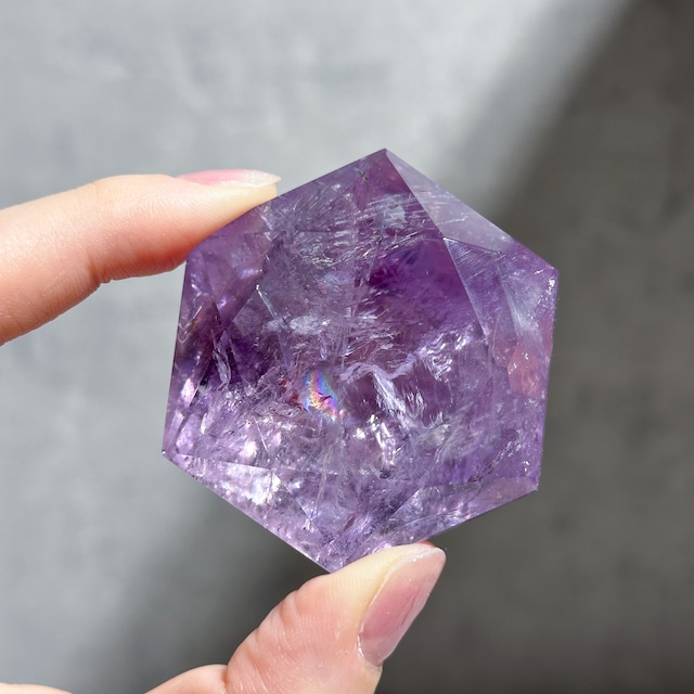 透明感◎アメジスト ダイヤモンドカット11◇Amethyst Diamond◇天然石・鉱物・パワーストーン