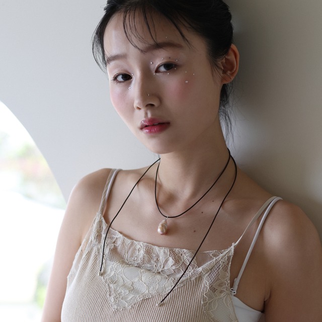 baroque perl leather necklace by sunkissed