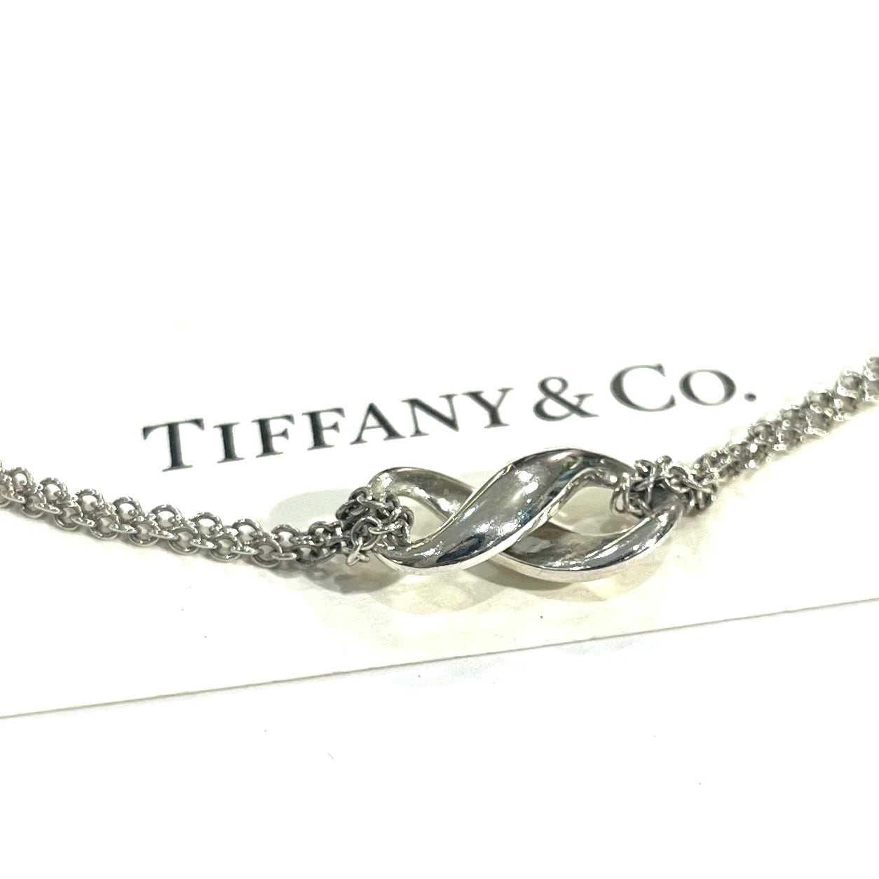 限定価格【TIFFANY&Co.】2669 ダブルチェーン 立体インフィニティ