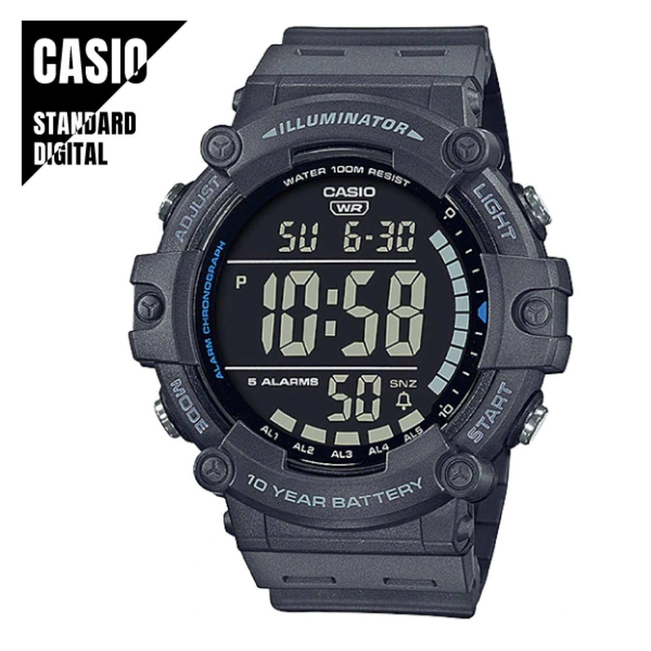 【即納】CASIO STANDARD カシオ スタンダード デジタル チプカシ チープカシオ グレー AE-1500WH-8B 腕時計 メンズ 送料無料