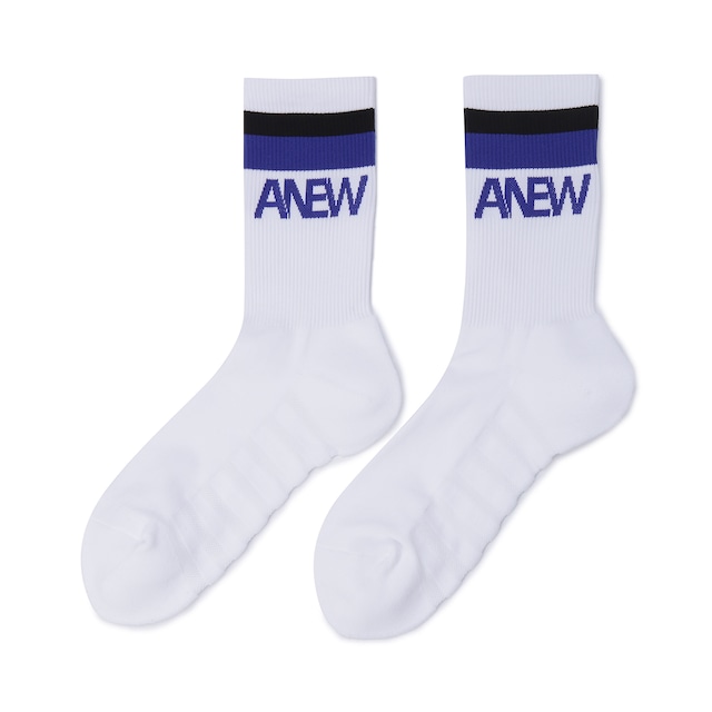 (M) BLOCK SOCKS [サイズ: F(AGEUMSC03WHF)] [カラー: WHITE]