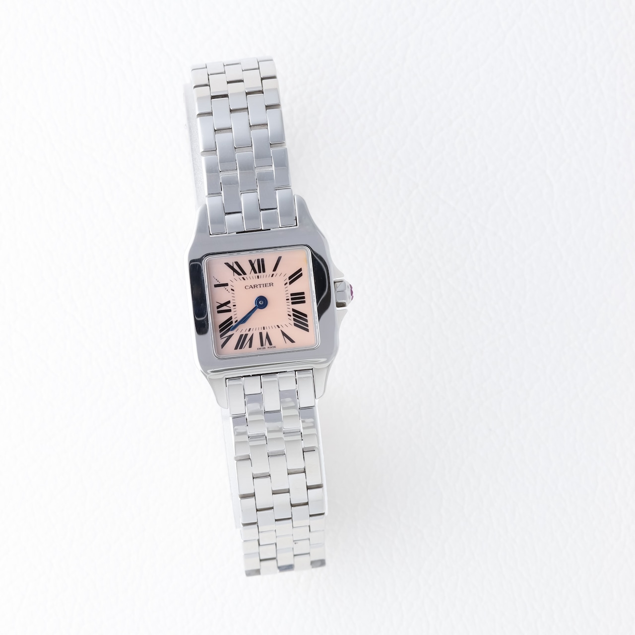 カルティエ サントスドゥモワゼル ピンクシェル文字盤