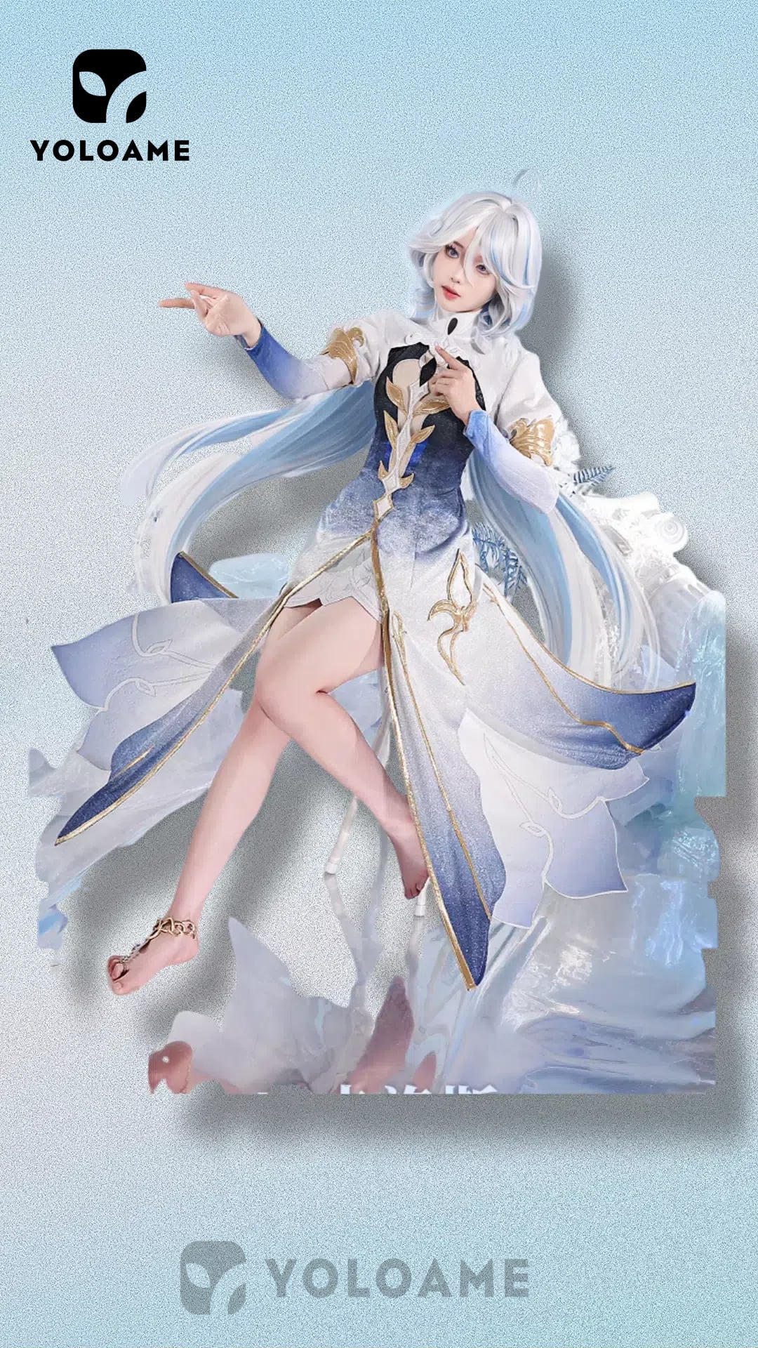 原神 フリーナ フォカロルス 水の神 コスプレ衣装【三分妄想 1
