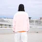 UNTRACE(アントレース)リネンファブリック、ハーフジッププルオーバー、オーバーパンツコーディネート