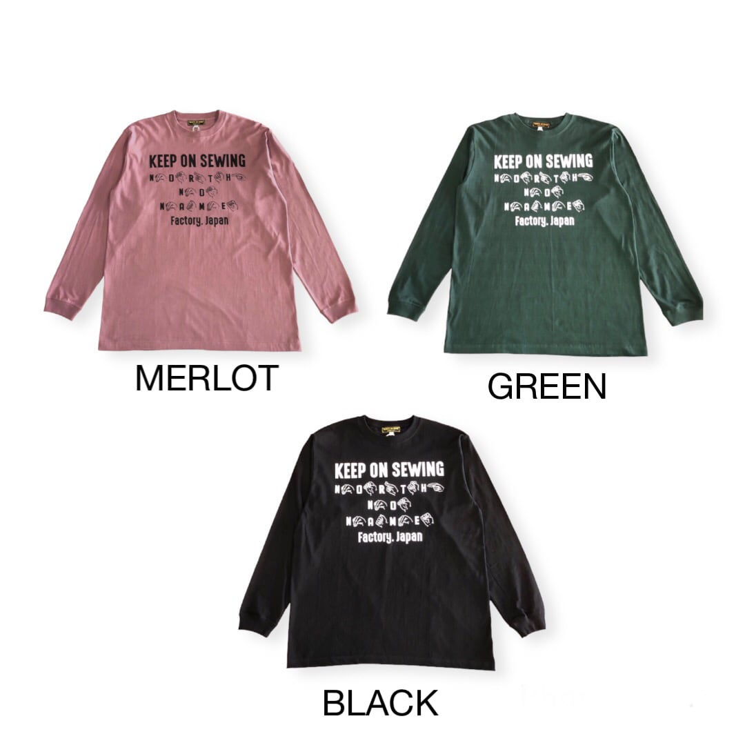 【 NORTH NO NAME 】ノースノーネーム SIGN LANGUAGE L/S T-SHIRTS ロンT