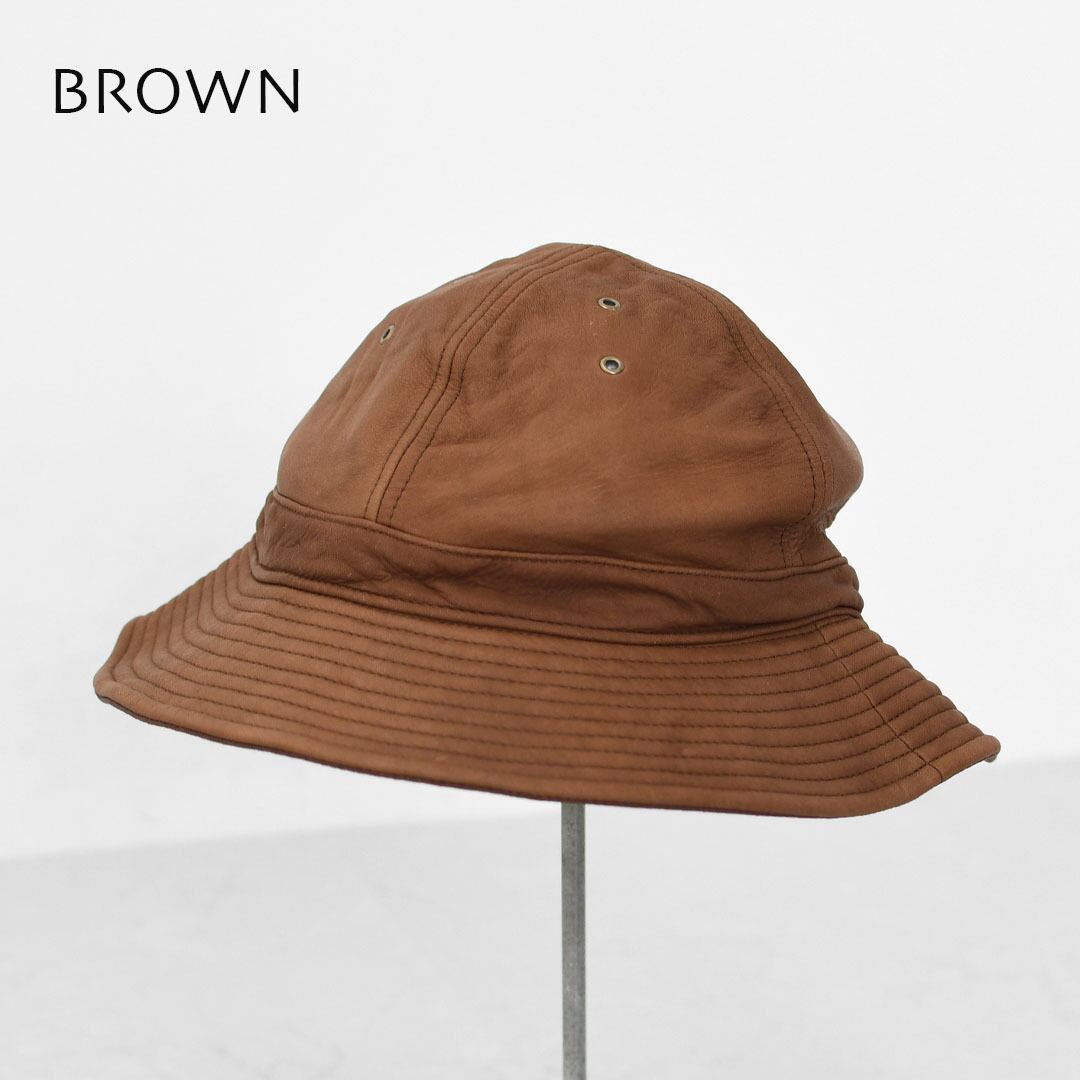 DECHO バケットハット ファティーグハット デニム 革 レザー DECHO [デコー] LEATHER FATIGUE HAT [9-7AD25] レザーファティーグ
