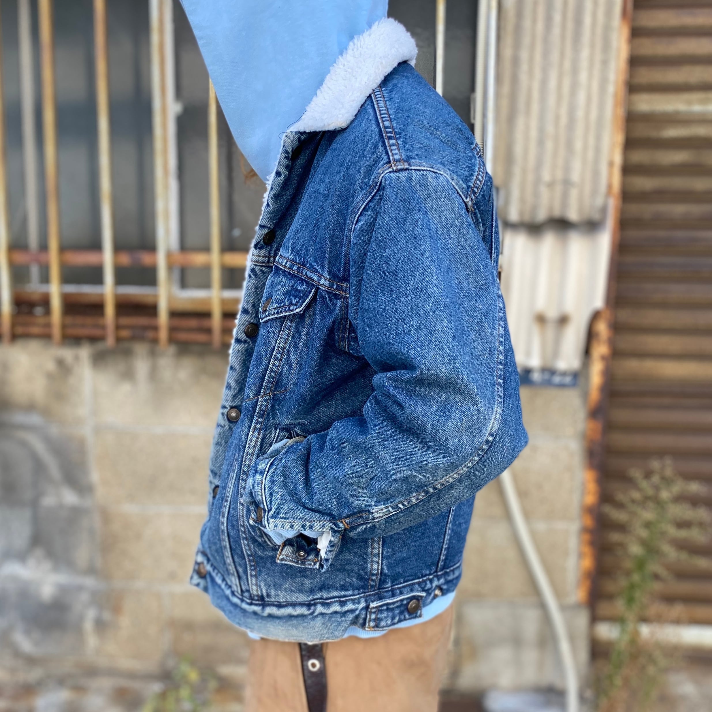 80〜90年代 ビンテージ USA製 Levi's リーバイス 70608 デニムボアジャケット メンズS 80s 90s ヴィンテージ 古着  【デニムジャケット】【VTG】 | cave 古着屋【公式】古着通販サイト powered by BASE