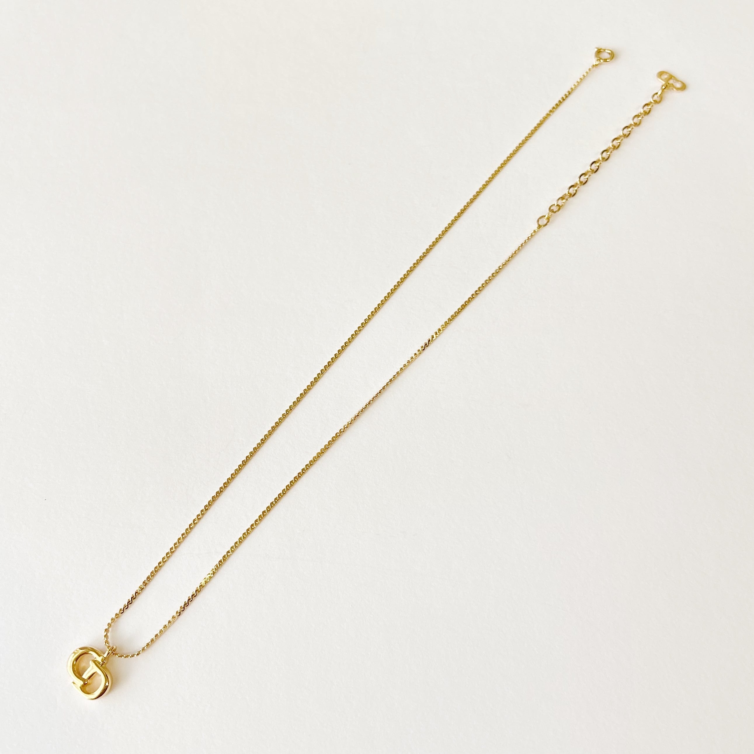 N7170】Christian Dior simple small CD necklace/クリスチャン