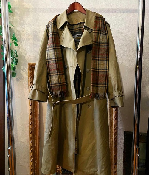 "London fog"  trench coat with liner&muffler【M】