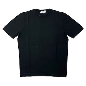 GranSasso(グランサッソ)  Short Sleeve Softcotton 12G Crew Neck Knit Tee(58138/18120/099)/BLACK