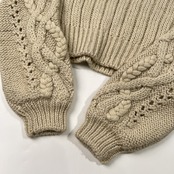 snidel スナイデル ショート丈 ニット セーター F フリーサイズ /アイボリーベージュ系/レディース/ケーブル編み