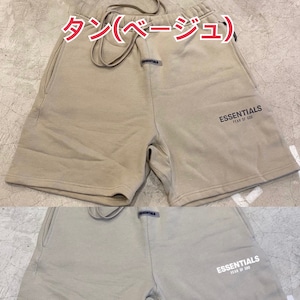 ESSENTIALSエッセンシャルズリフレクターロゴスウェットハーフパンツ￥21000＋tax