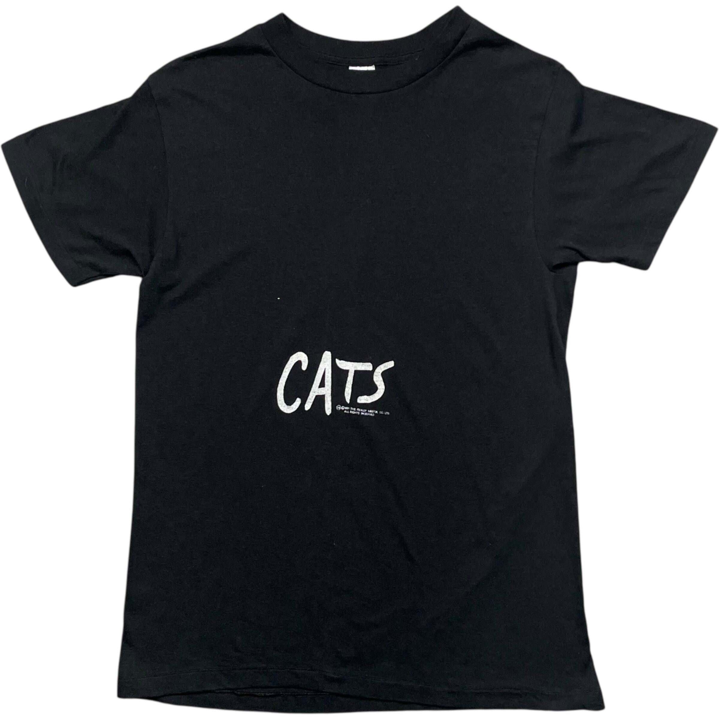 《L》CHED by anvil アンヴィル Tシャツ ミュージカル CATS キャッツ 両面プリント ブラック シングルステッチ USA製 90年代 vintage no.8558