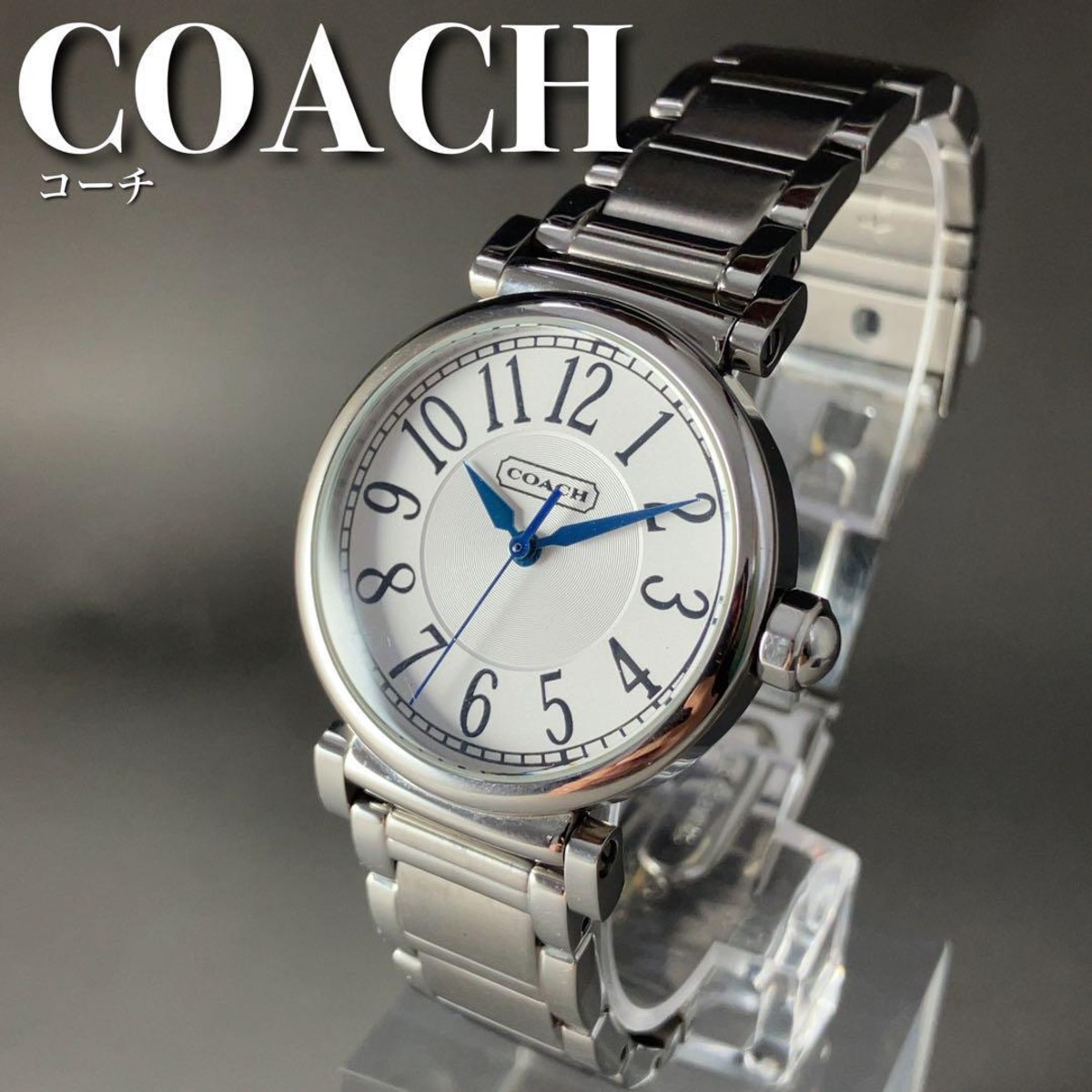 美麗】電池交換済レディースウォッチ女性用腕時計コーチCOACHラウンド 