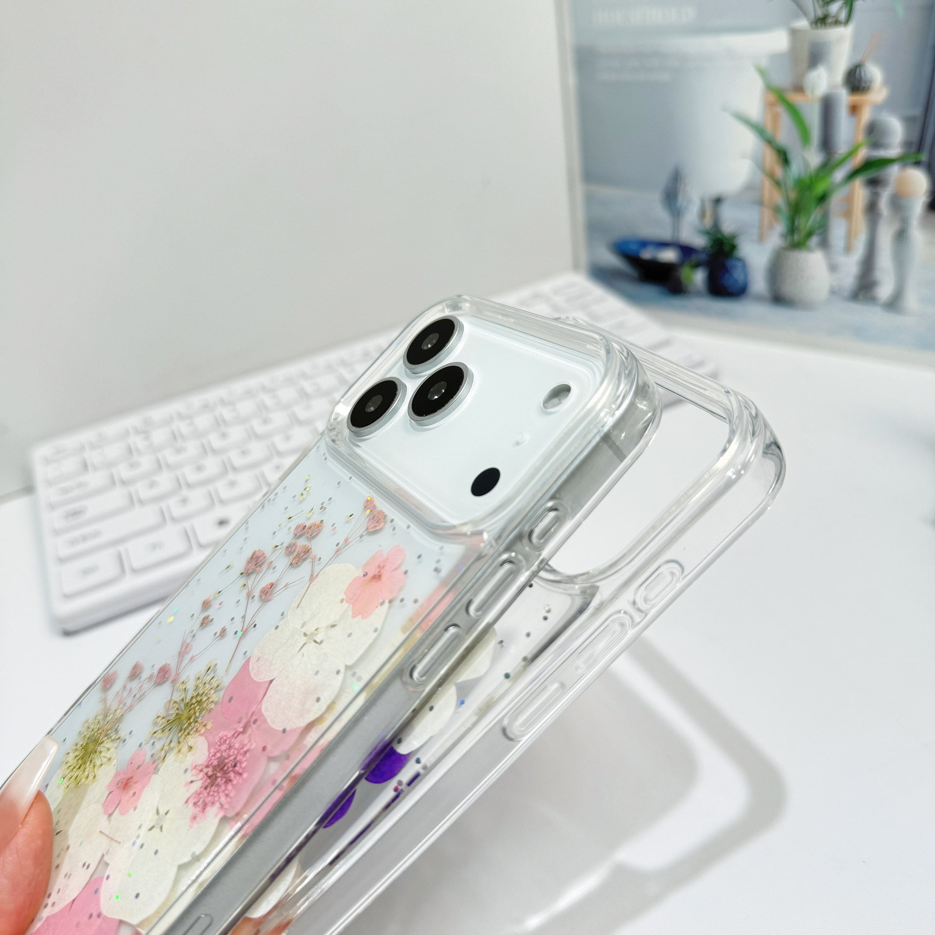 押し花 ドライフラワー iphone 17 16 15 14 13 12 ケース クリア