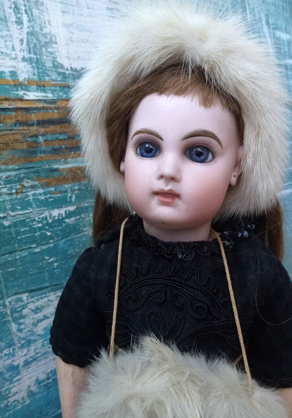 ビスクドールモヘア100%ウイッグ アッシュブロンド A ビスクドール