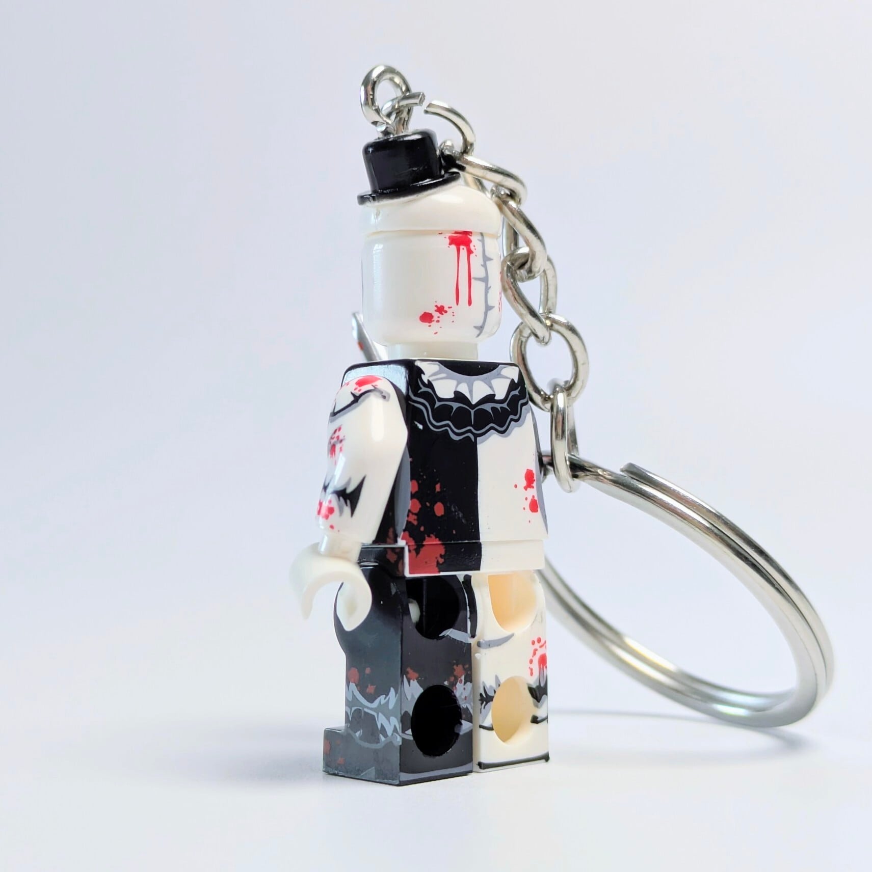 ★ブロックフィギュアキーホルダー★【 Terrifier テリファー 】アート・ザ・クラウン 〚アメリカン雑貨 アメトイ〛