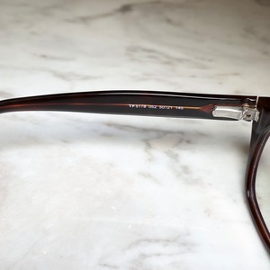 TOM FORD brown color frame glasses with clear lens