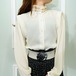 USA VINTAGE something special LACE TIE DESIGN RETRO BLOUSE/アメリカ古着レースタイデザインレトロブラウス