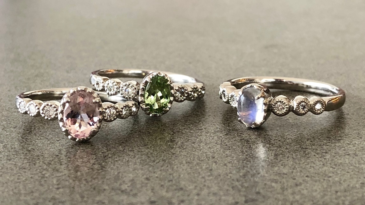 Pink Morganite & Diamond Ring