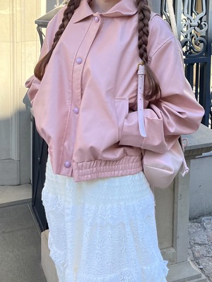【Renonqle】pink leather jacket｟LAST1｠