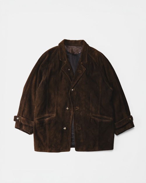 [1980s-] "RUFFO" Suede Leather Coat (Made in Italy)