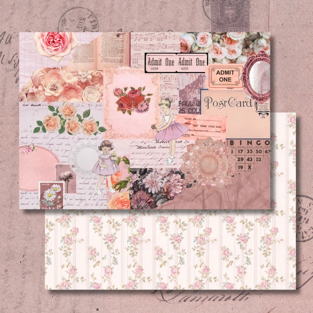 再販【vintage girl】デザインペーパー 10枚 | yuu♡tukuru