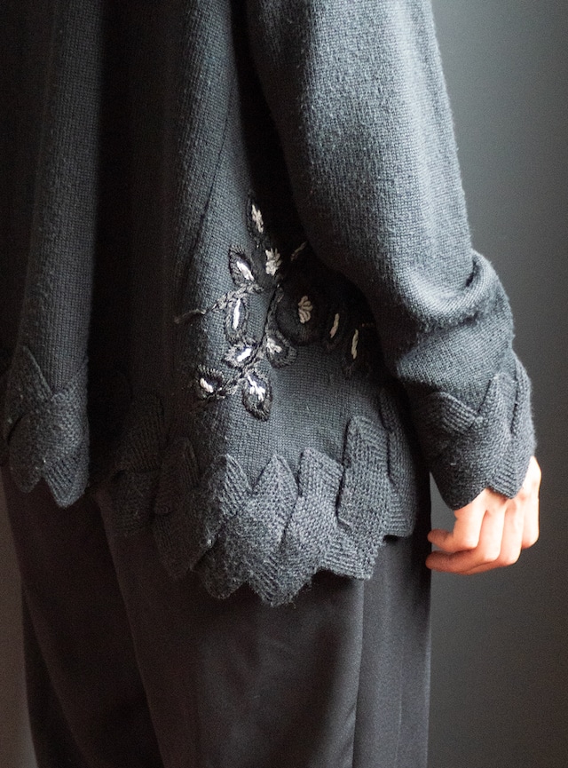 unknown 1980s Jagged hem cardigan