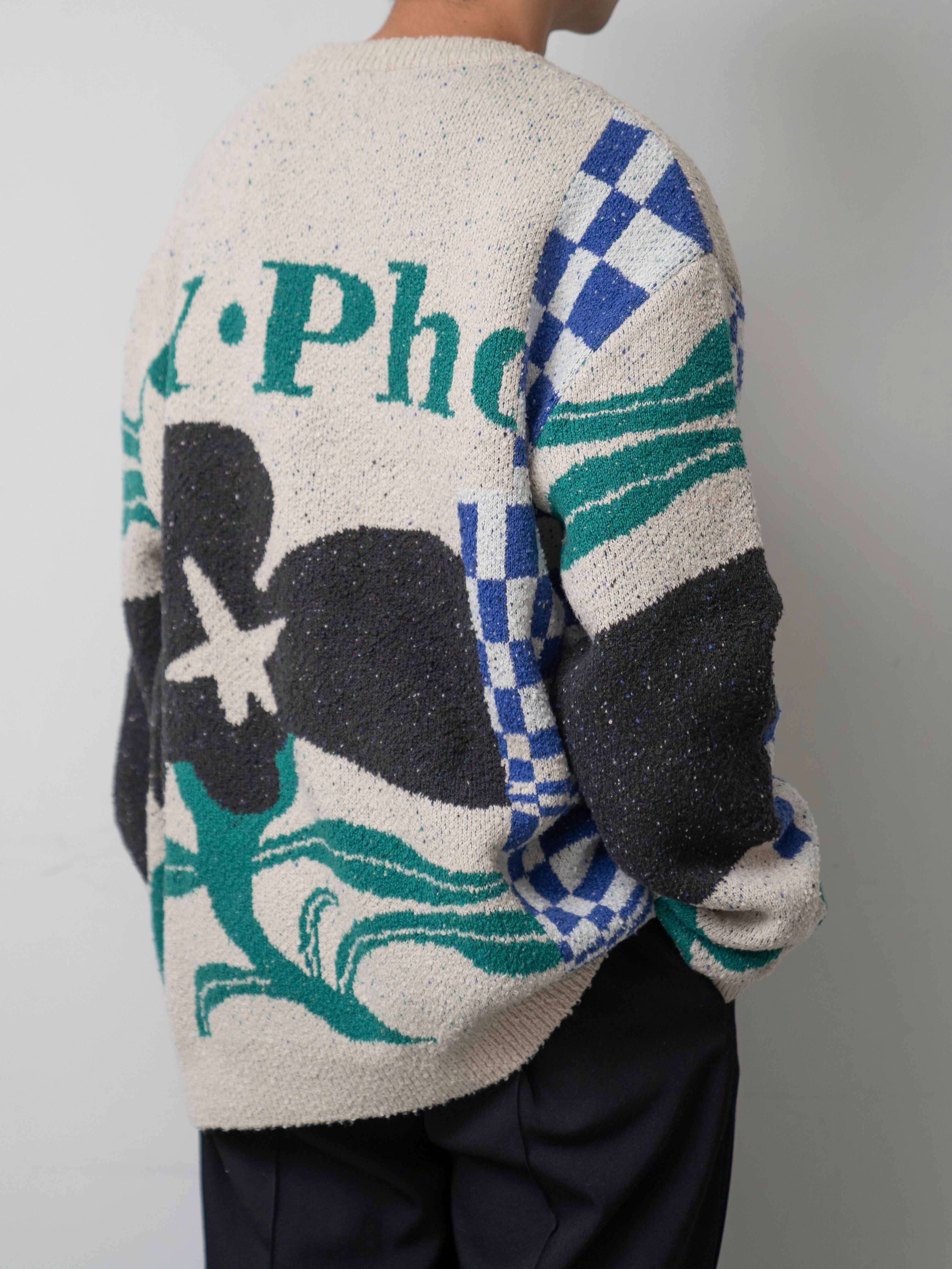 KHOKI Intarsia-knit jumper White 24fw-k-01 | BEST PACKING STORE