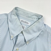 Brooks Brothers ブルックスブラザーズ ストライプ BD ボタンダウン 長袖 ワイシャツ ドレスシャツ サイズ 16 1/2-32/33 /ブルー系 メンズ トラッド