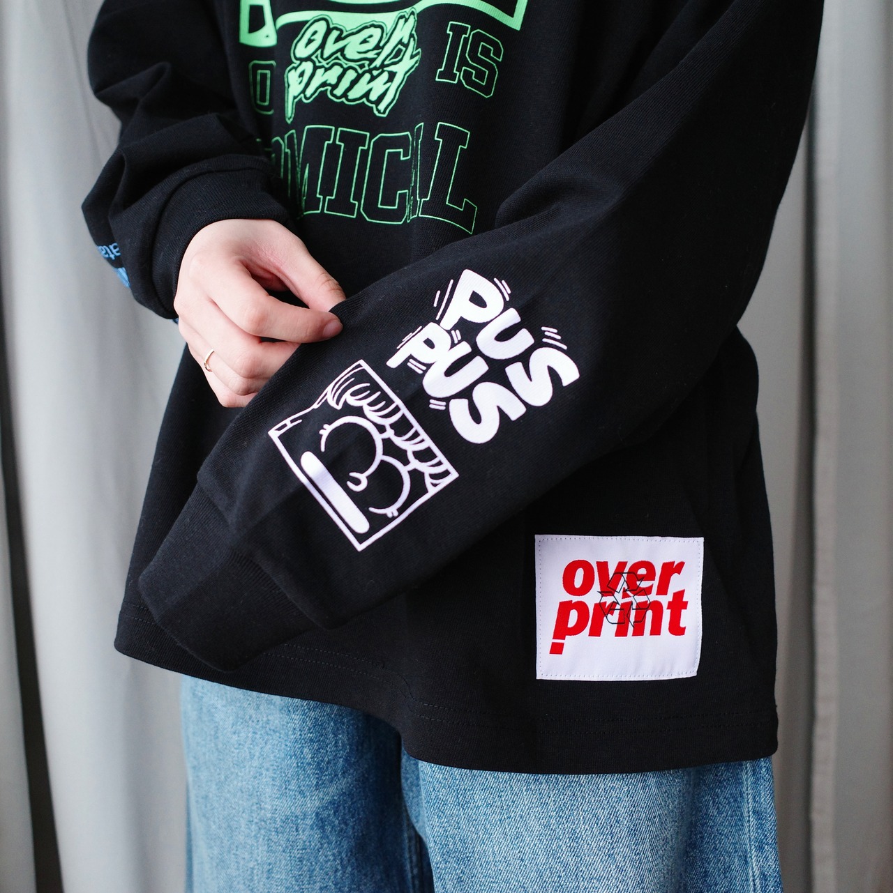 【over print】COMICS LS Tee