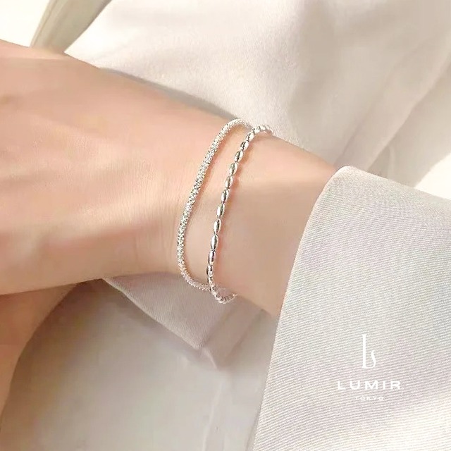 スパークルレイヤードブレスレット