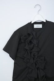 Multi ribbon short sleeve top