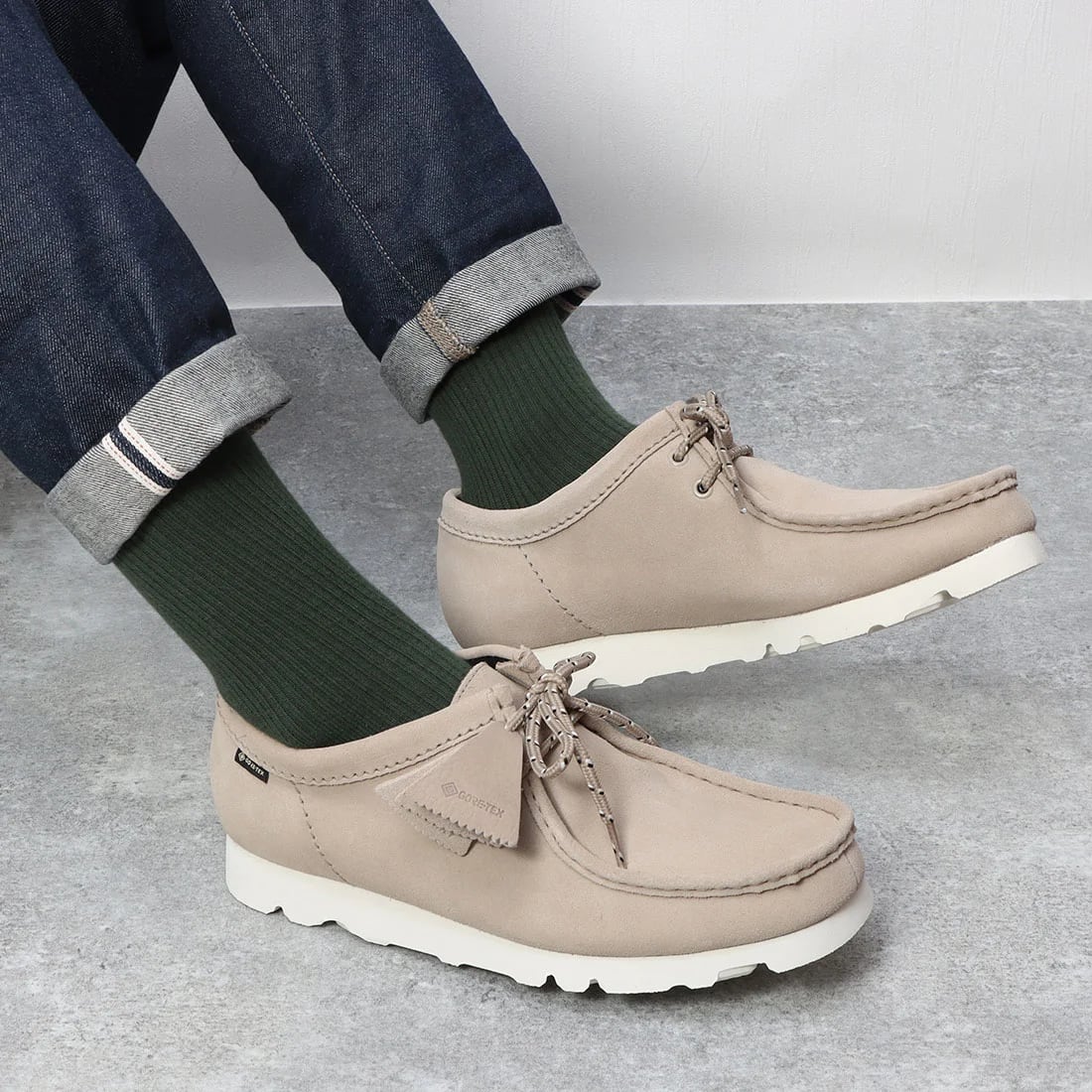 UK8.5 CLARKS Wallabee GTX ワラビー ゴアテックス - モカシン