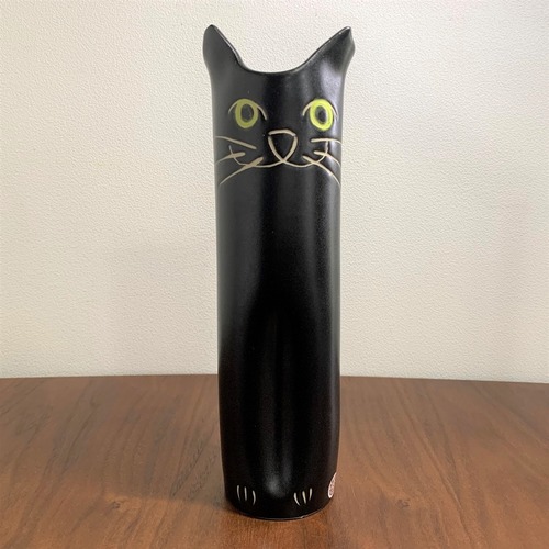 ビンテージ ガブリエル スウェーデン製　黒猫の花器 / Vintage Gabriel Sweden Black Cat Vase