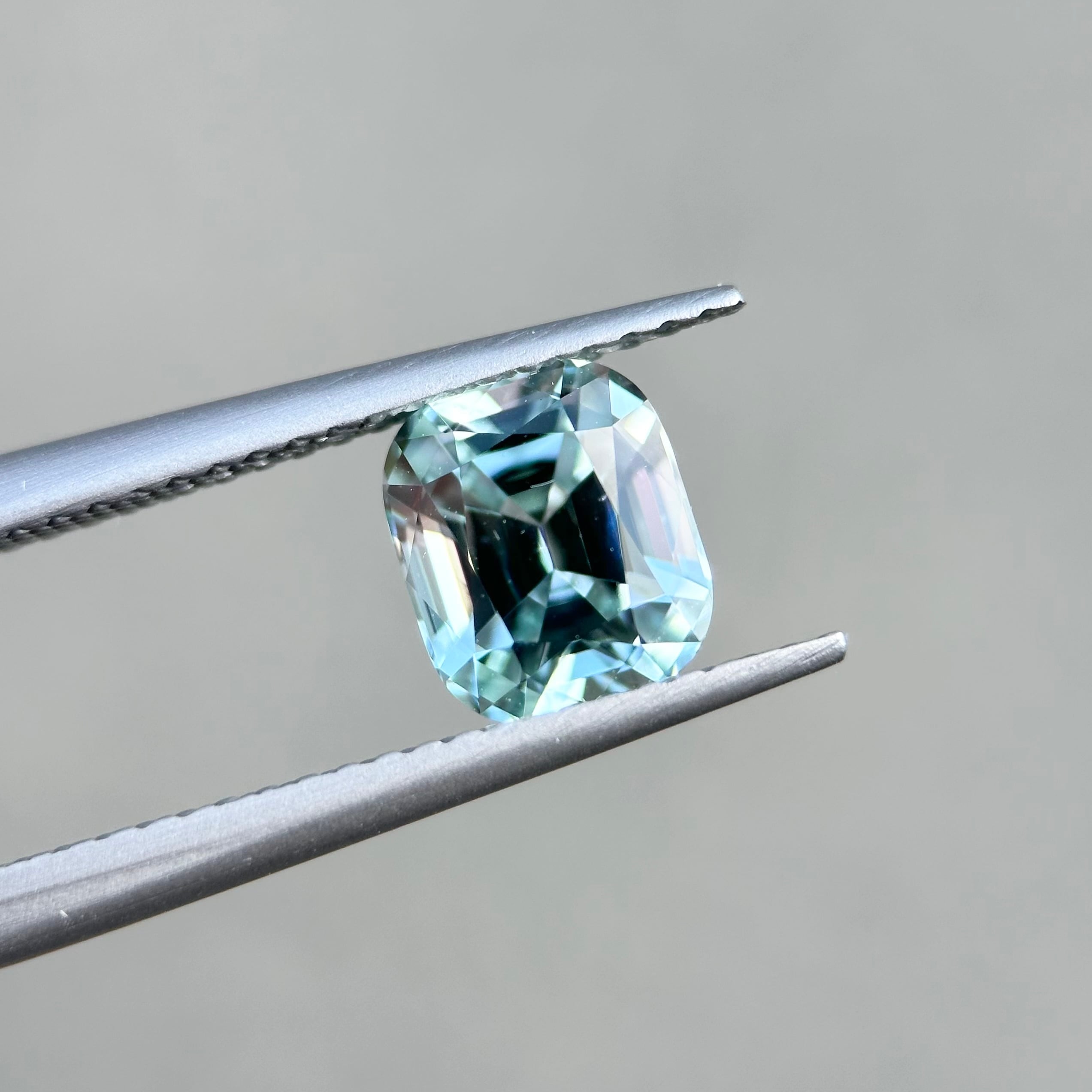 未使用♡AS_LABO♡グリーントルマリンフィッシュリング♡シルバー♡アズラボ ブルーグリーントルマリン クッションカット アフガニスタン産 1.14ct