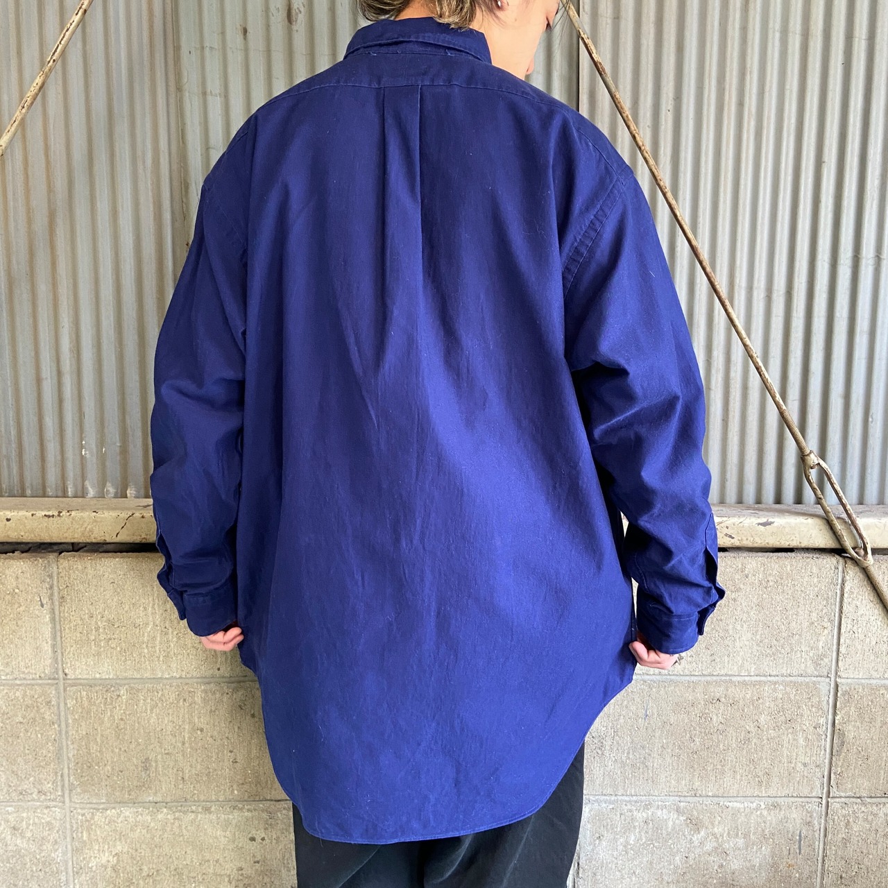 90年代 Ralph Lauren ラルフローレン BLAKE コットンツイルシャツ 