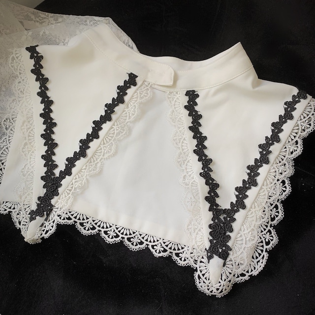 ロリータ 付け襟 レース重ね 三角襟 クラシカル甘ロリ対応 アクセサリー