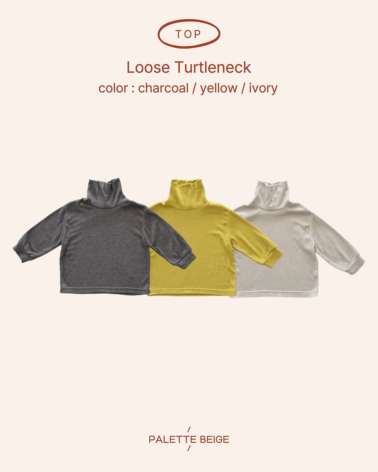 the beige［取寄］loose tutle neck tee 26winter