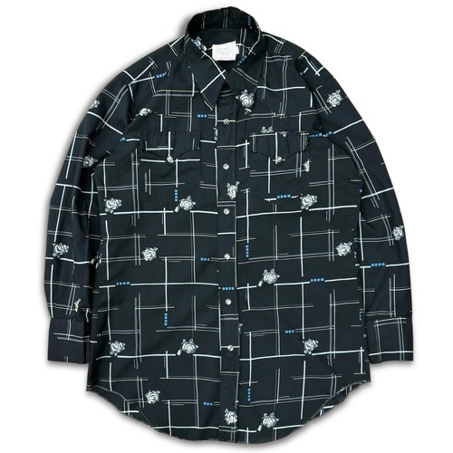 【H BAR C】70s  Western shirt エイチバーシー　ウエスタンシャツ long tail ロングテイル