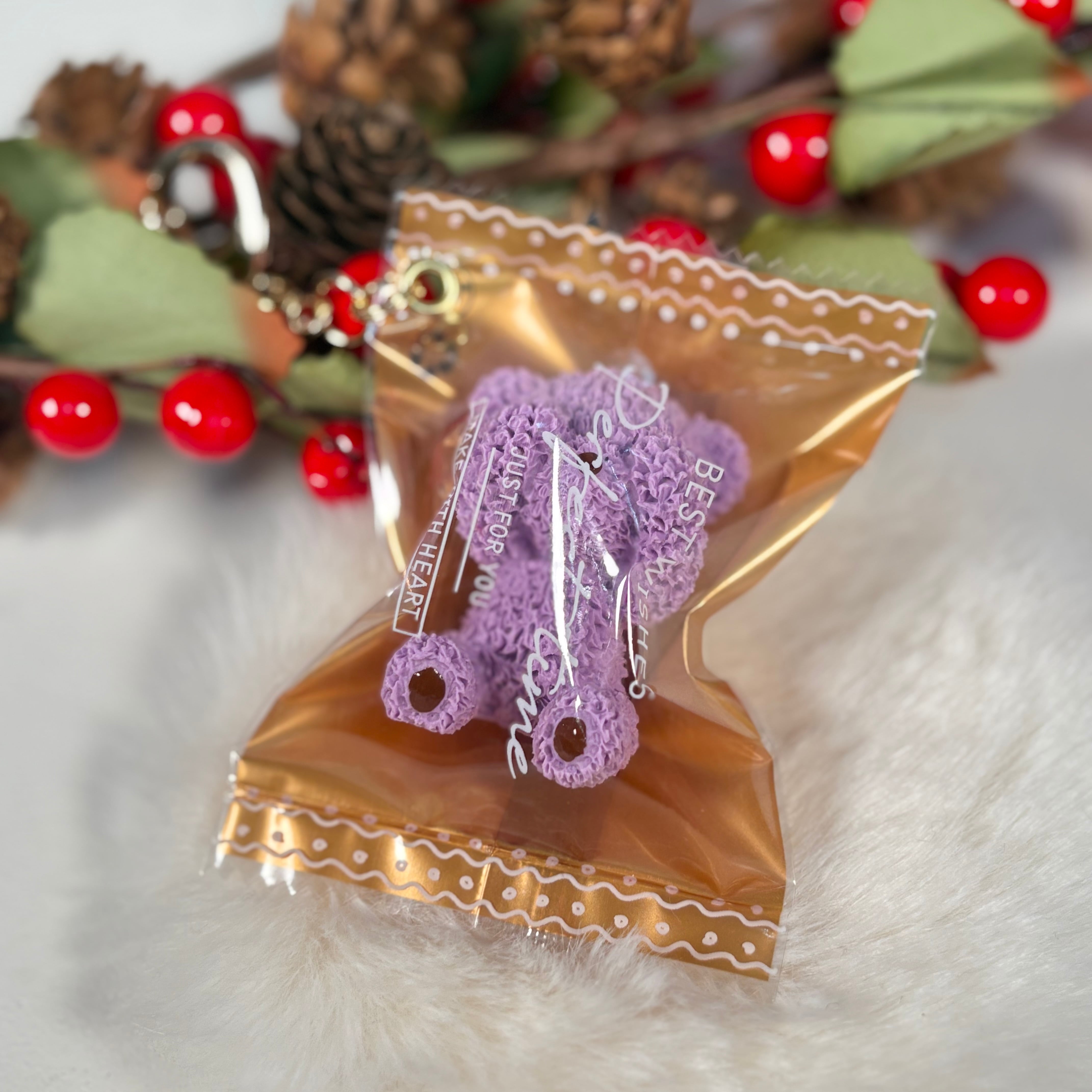 くまさんチョコキーホルダー お目目隠したVer