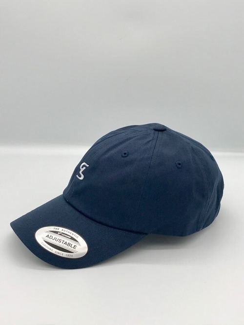 Cotton twill cap (Body color : Navy × Mark：White)