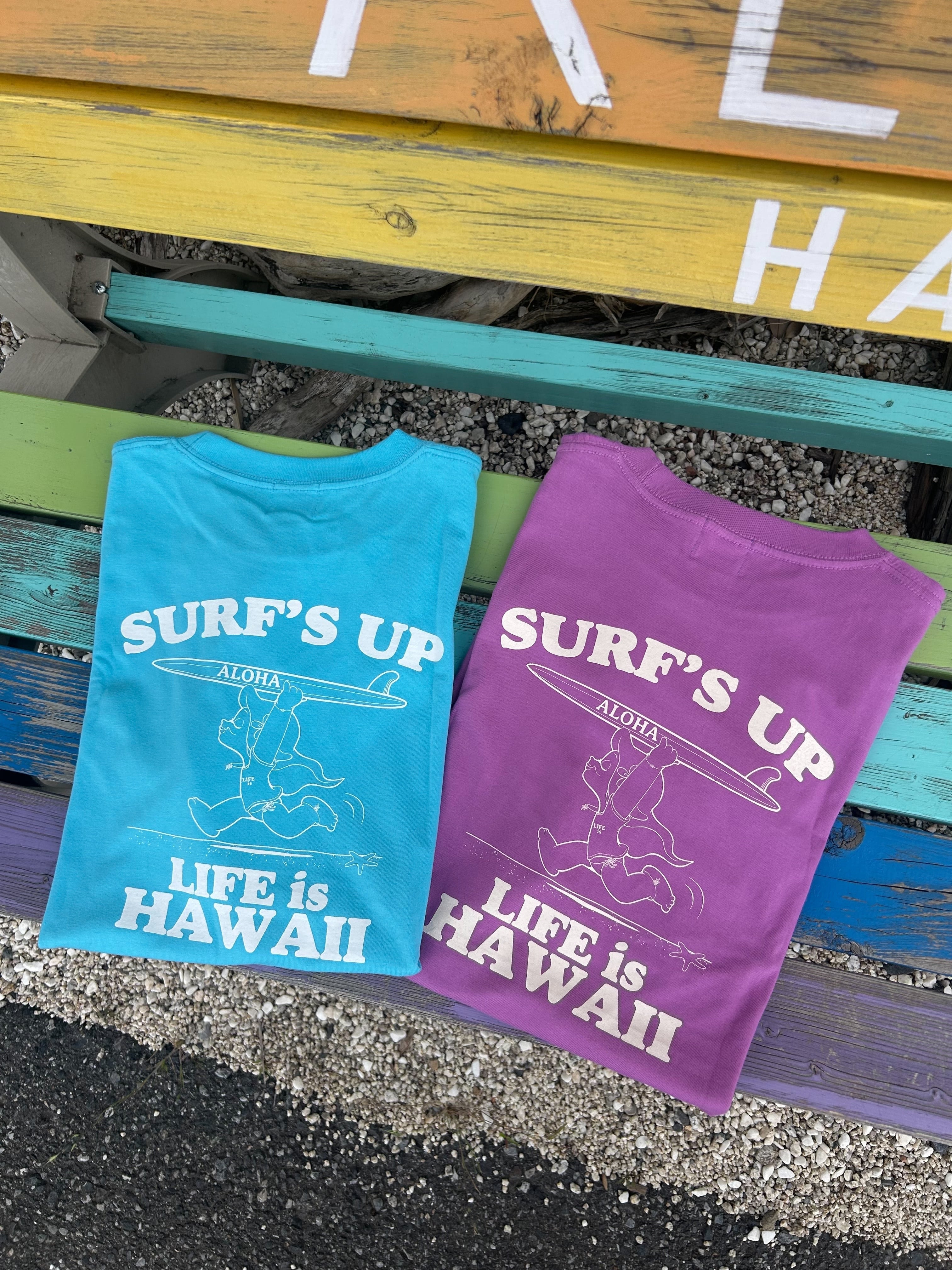 LIFE is × MAPUAコラボsurf's up半袖Tシャツ¥6,500+tax