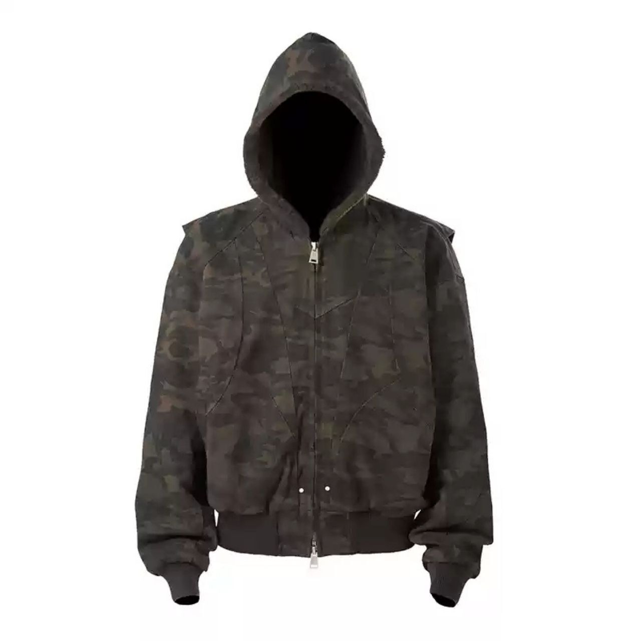 フェイクファーライナーキャンバスウォッシュドブルゾン　1033