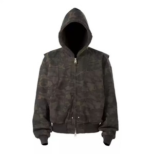 フェイクファーライナーキャンバスウォッシュドブルゾン　1033